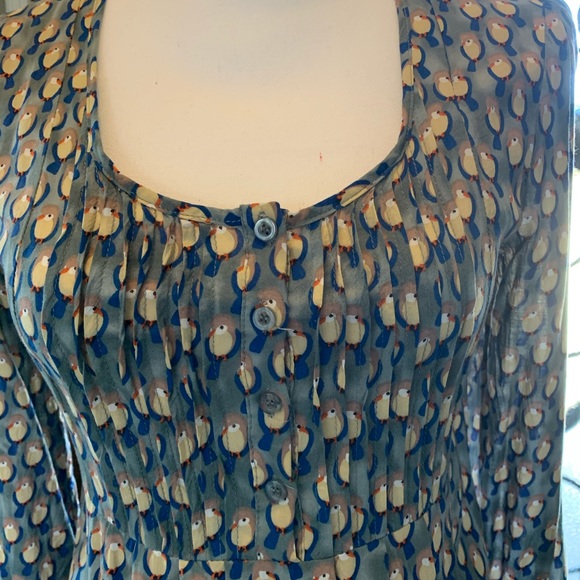 Papillon Blouse with Pin-tucking Front Bodice M - Picture 2 of 11